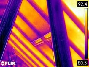 Wall scan, thermal anomaly